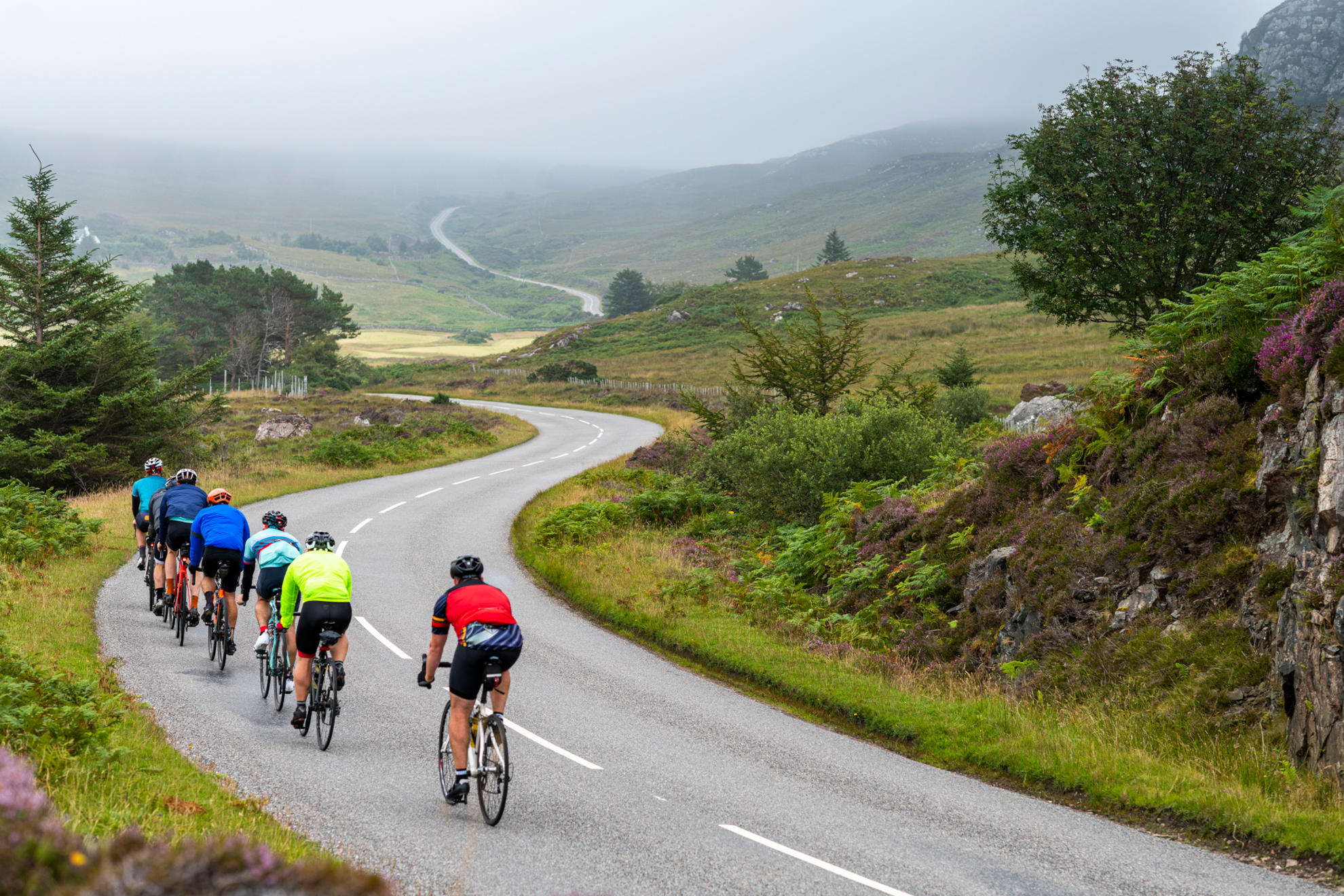 image of a cyclists on the north coast 500