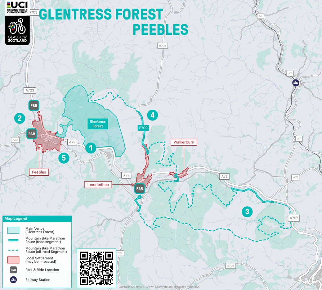 Glentress UCI event map