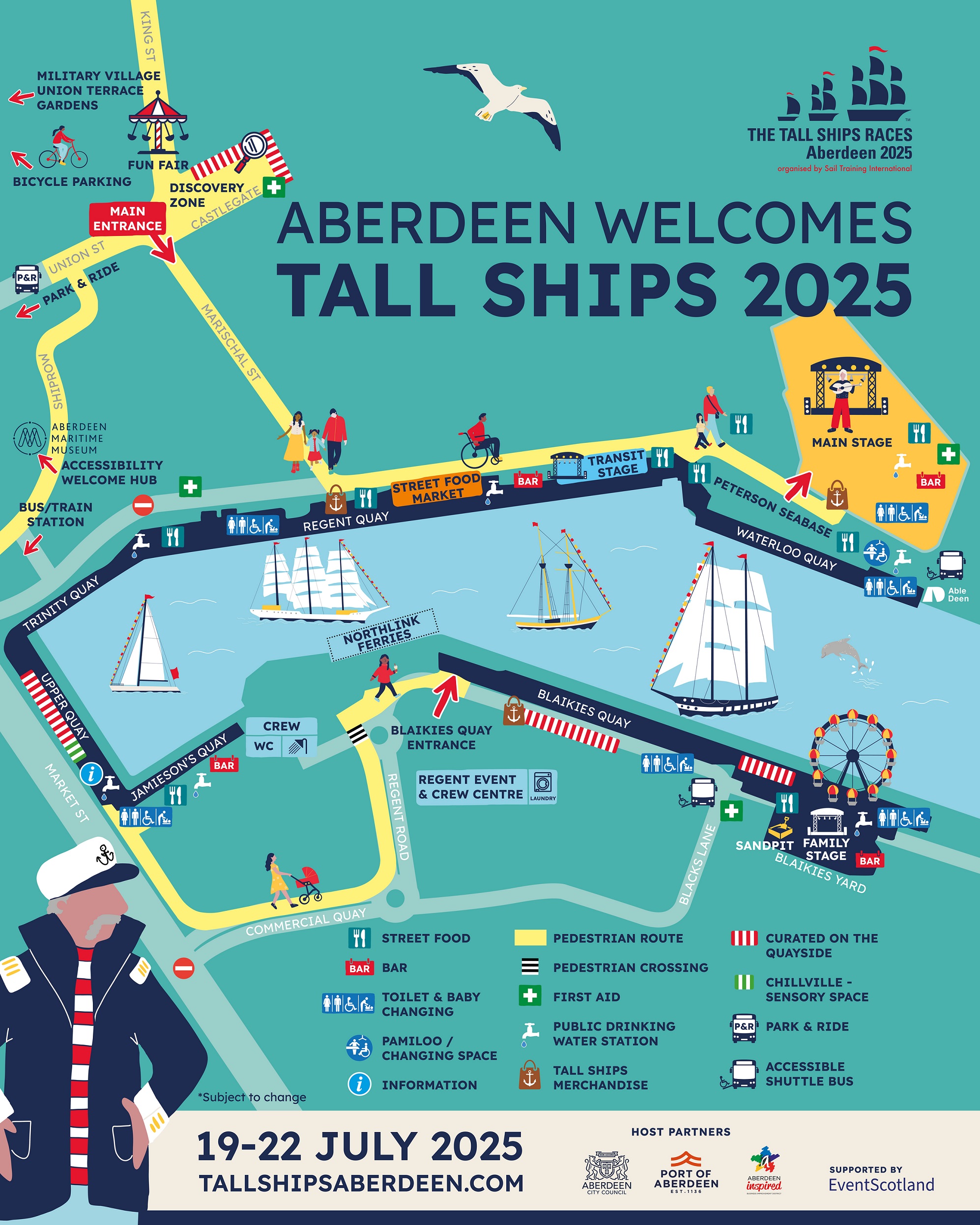 Map of Tall Ships Aberdeen 2025