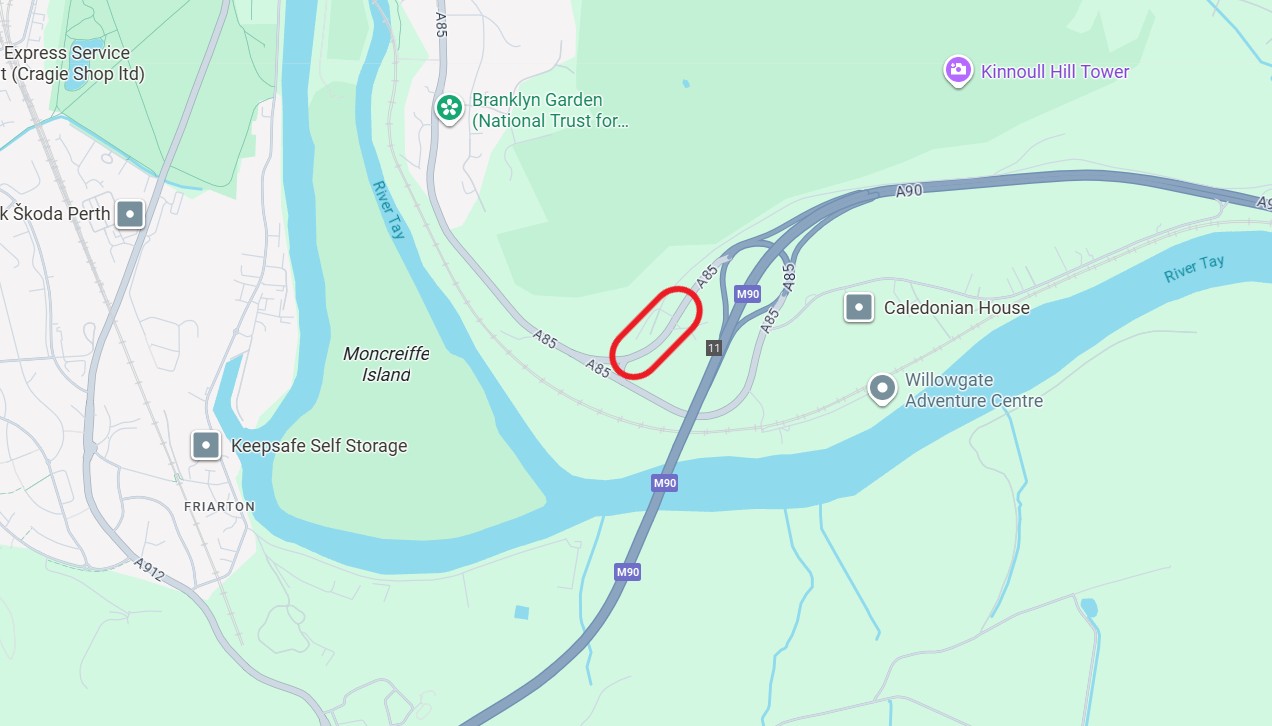 A85 Barnhill Interchange Overnight Closure 