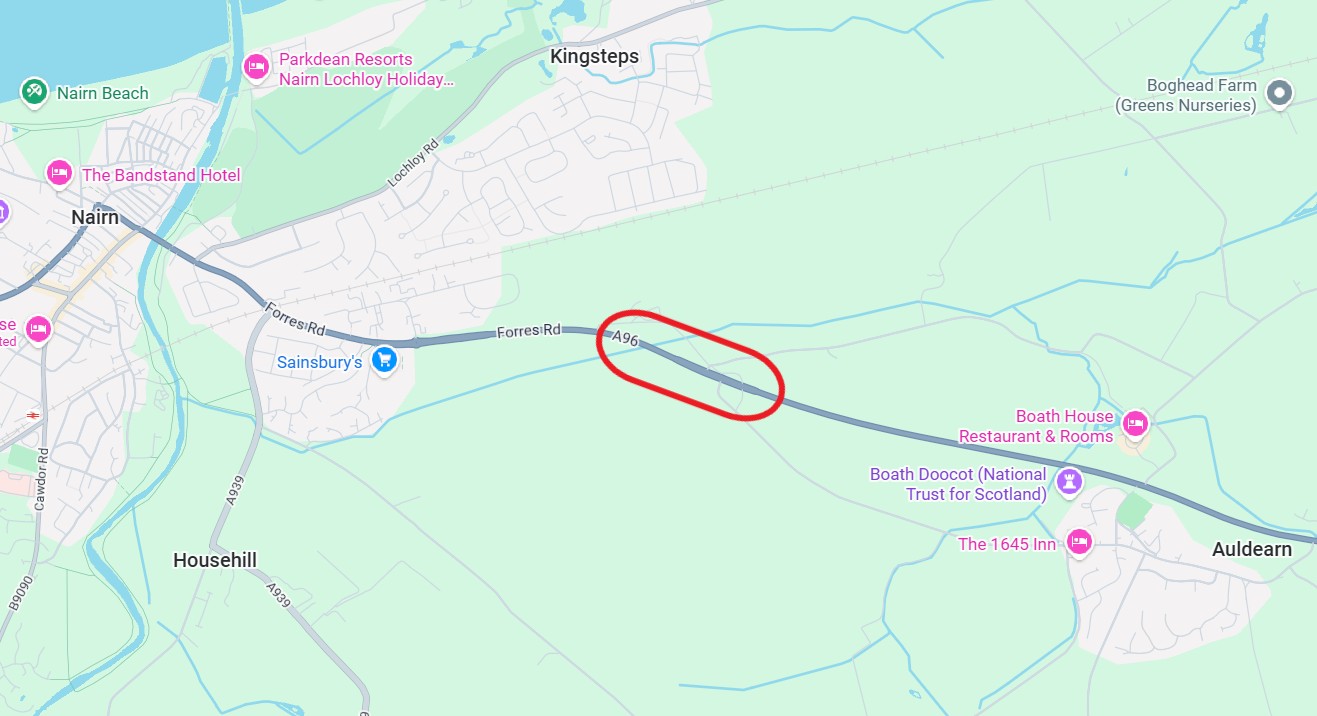 A96 Roadworks between Nairn And Auldearn 