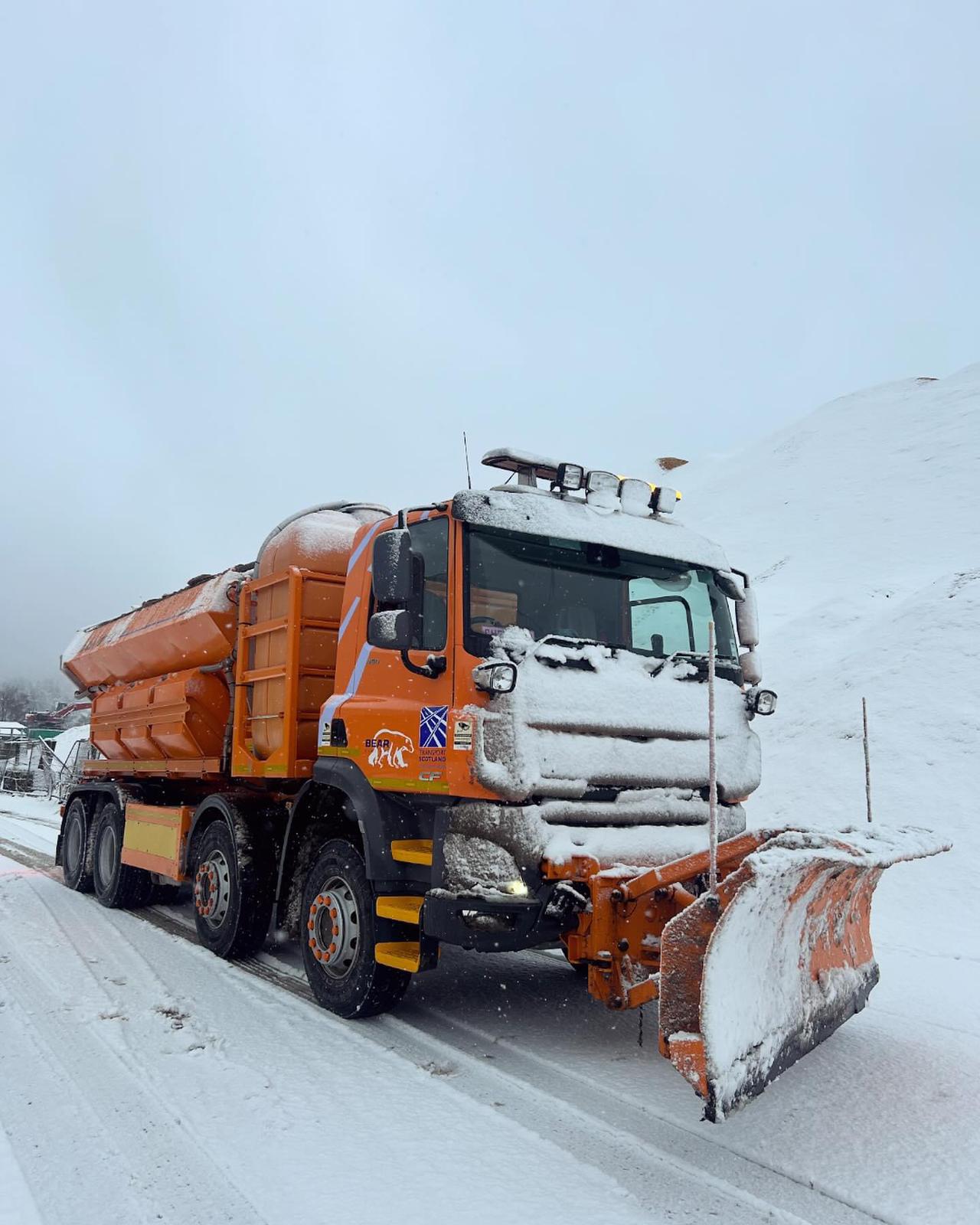 Gritter in snow