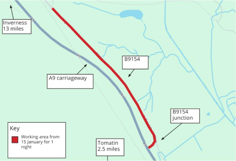 B9154 between Moy South junction and Moy village