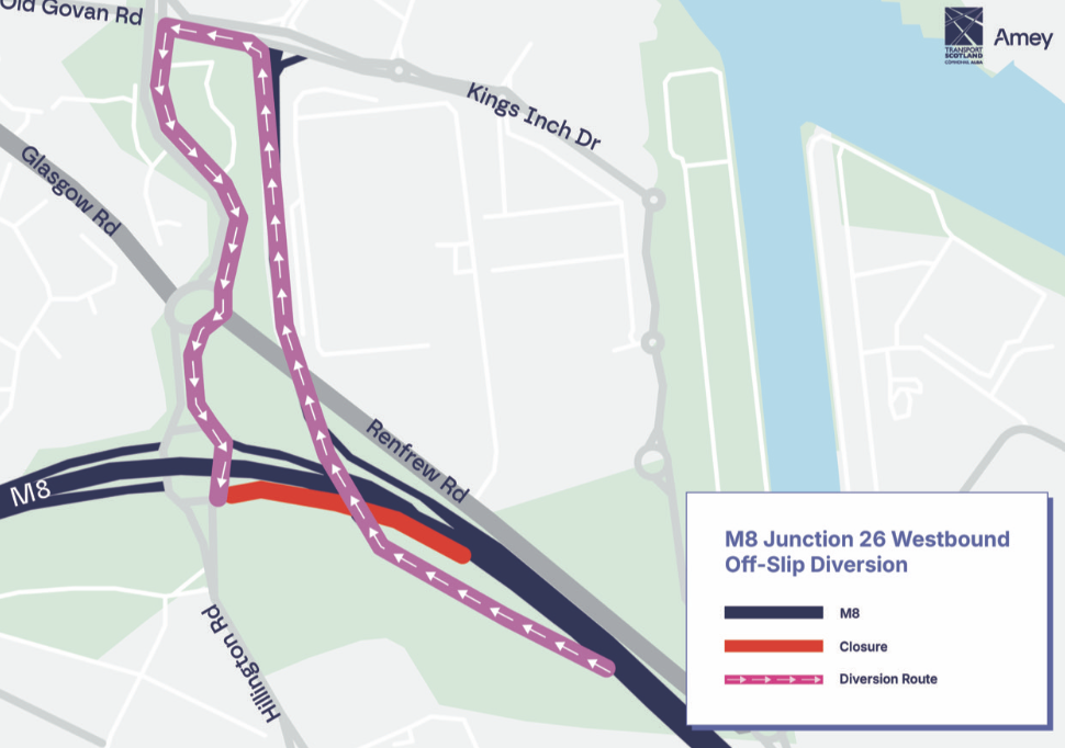 M8 Hillington Westbound Off-Slip 