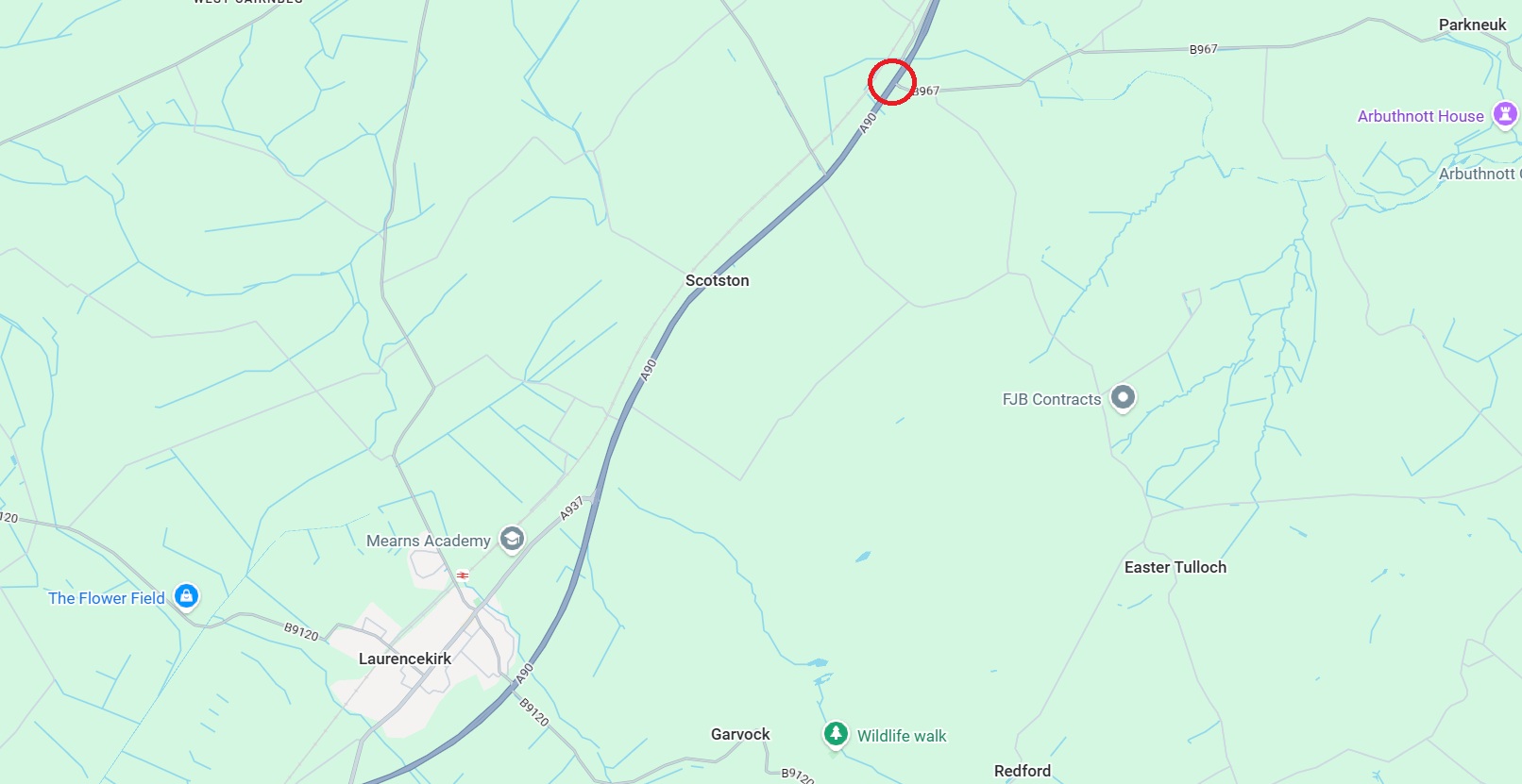 A90 Fordoun Roadworks 