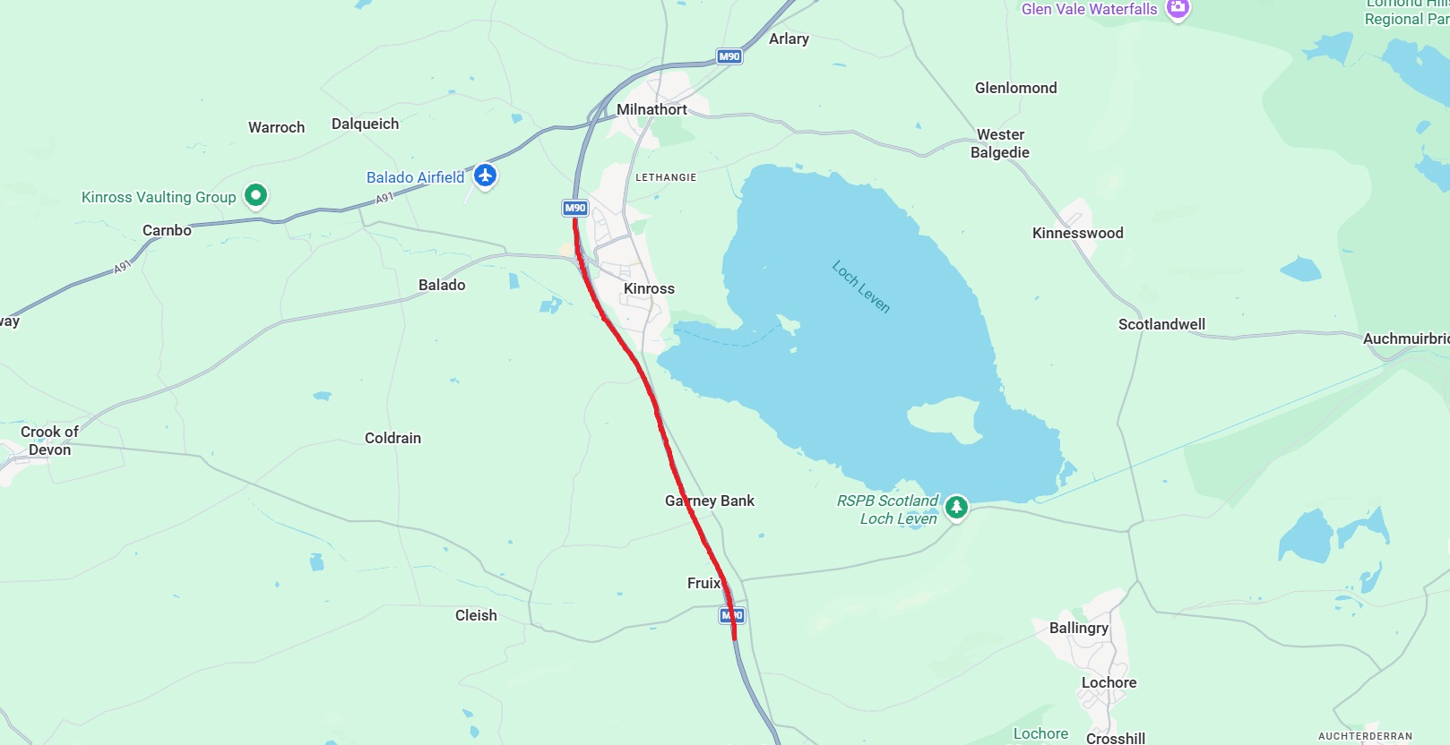 M90 Emergency Works Junction 5-6
