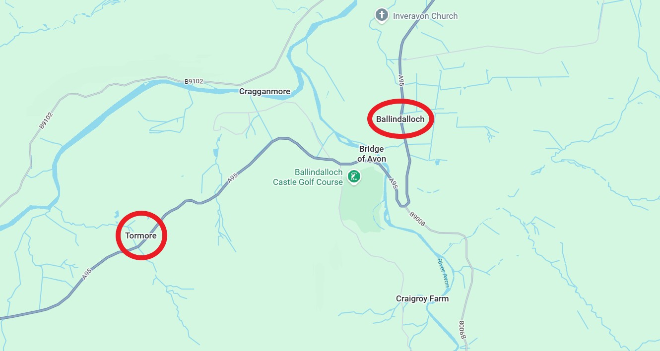 A95 between Ballindalloch and Tormore