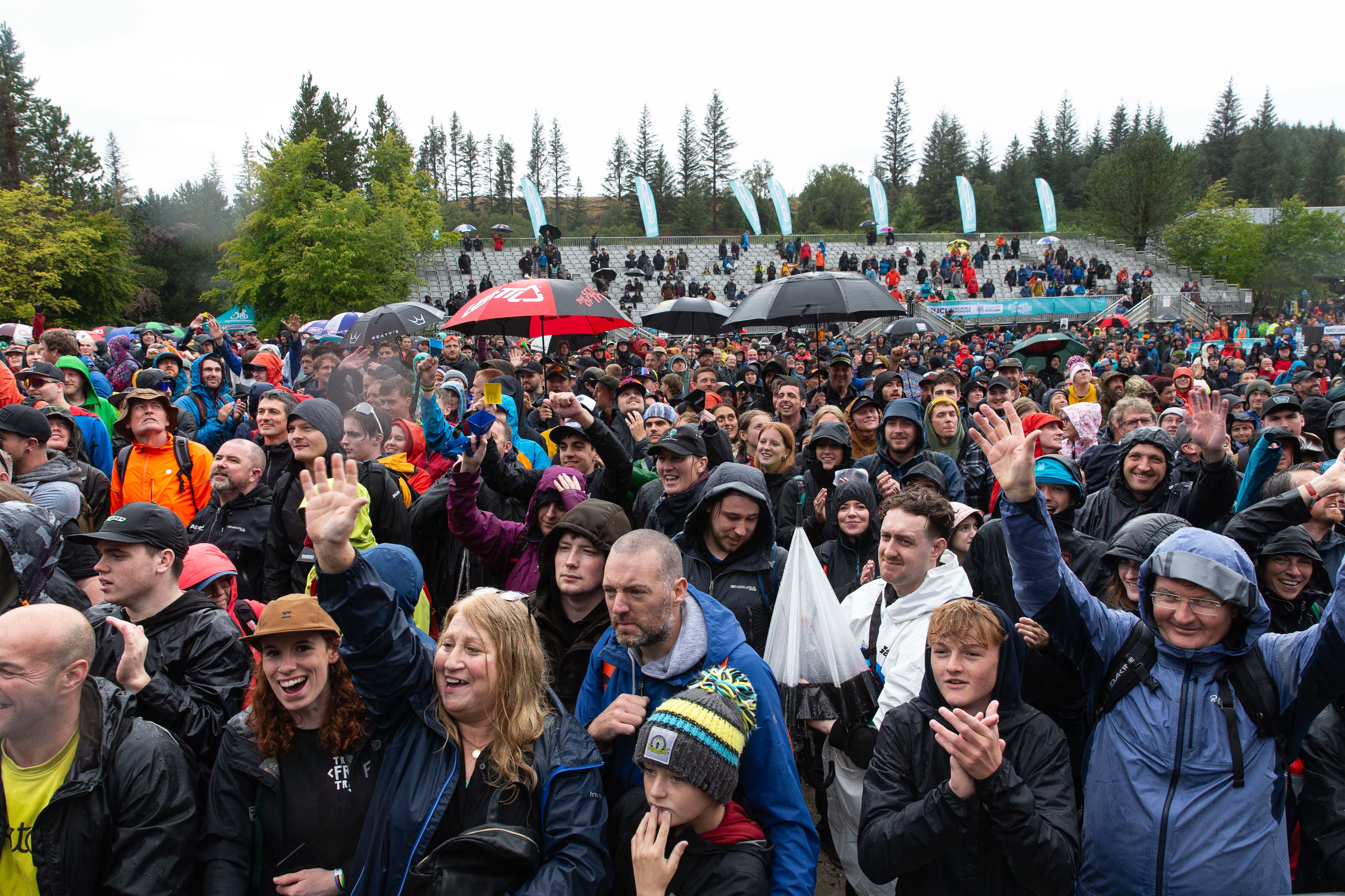 Crowd of people at the 2023 UCI at Fort William